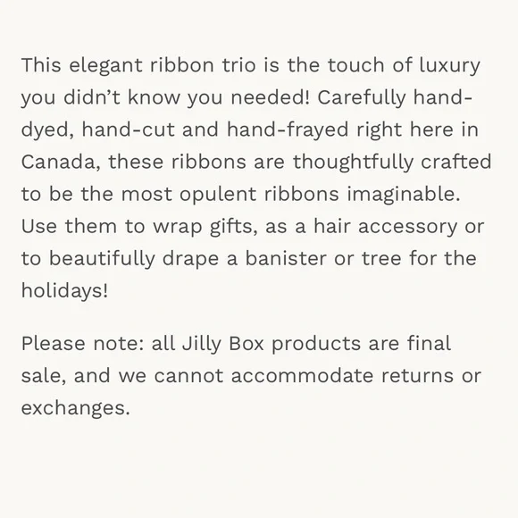 Jilly Box Luxe Ribbons - Picture 5 of 5